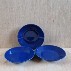 3 Arabia blauwe schoteltjes